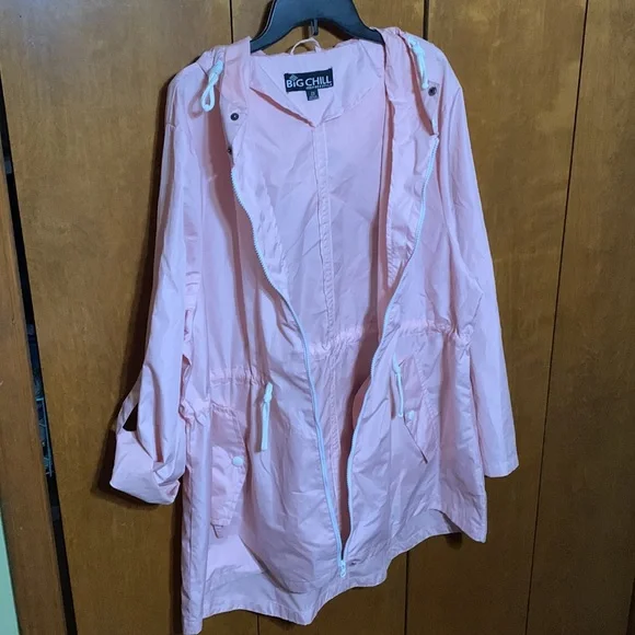 BIG CHILL FREESTYLE- LIGHTWEIGHT , LIGHT PINK RAIN JACKET , 2X - Picture 10 of 13